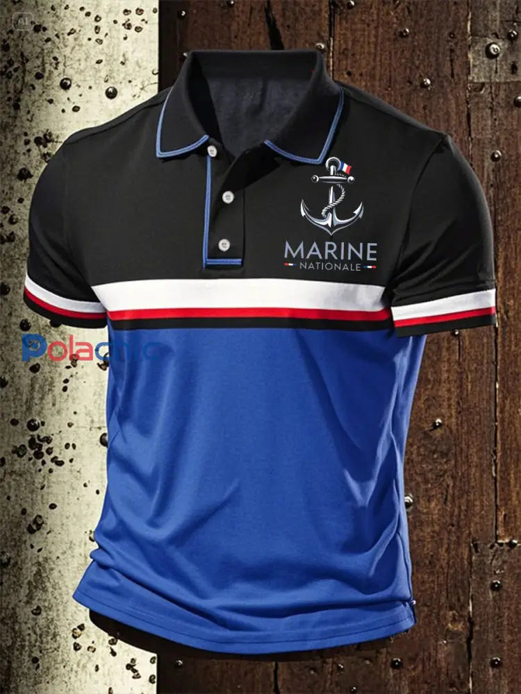 T-shirt à manches courtes Marine Nationale Homme comme image / S
