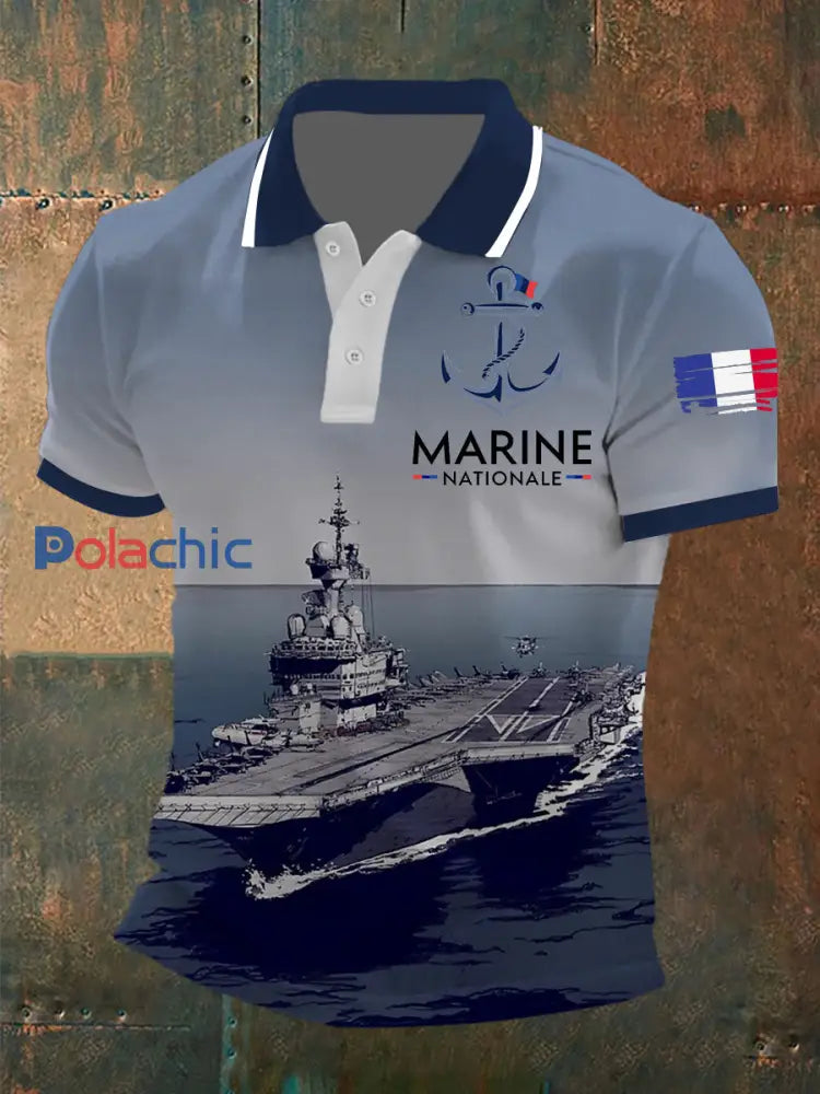 T-shirt à manches courtes Marine Nationale Homme comme image / S
