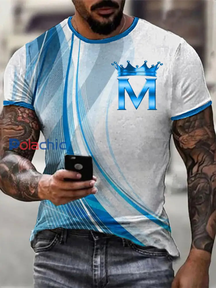 T-shirt à manches courtes Olympique De Marseille pour homme Bleu / S