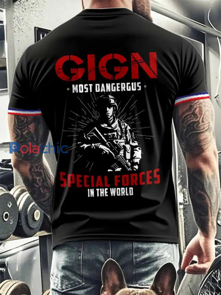 T-Shirt À Manches Courtes Pour Homme De La Gendarmerie Française comme image / S