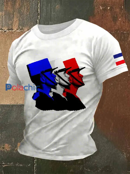 T-Shirt À Manches Courtes Style Militaire Français Vintage Pour Homme comme image / S