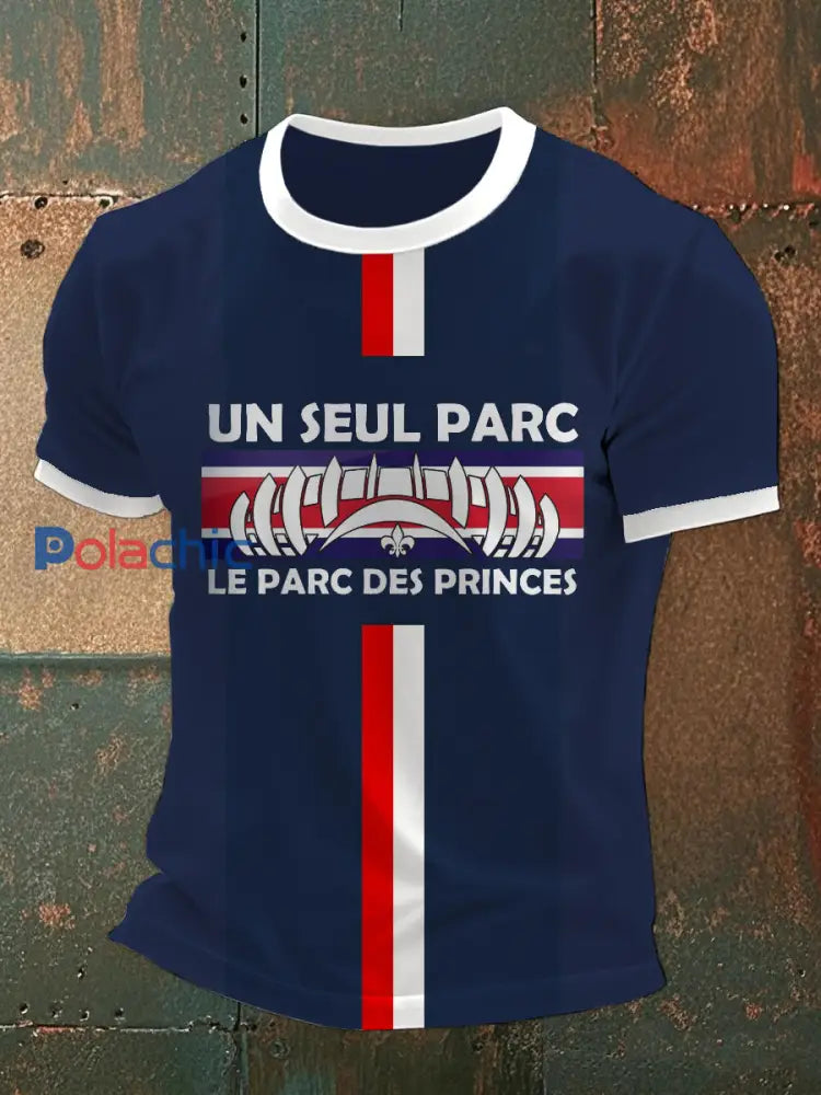 T-shirt à manches courtes Un Seul Parc Leparc Des Princes pour homme Bleu Marine / S
