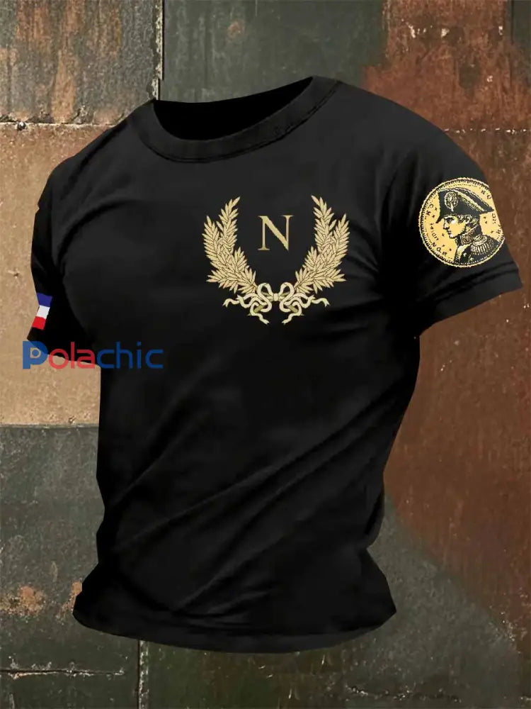 T-Shirt À Manches Courtes Vintage Napoléon Pour Homme comme image / S