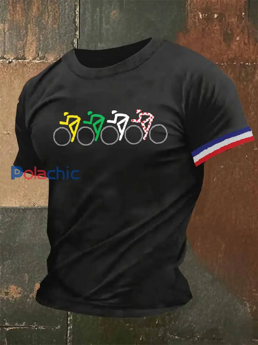 T-Shirt À Manches Courtes Vintage Tour De France Pour Homme comme image / S