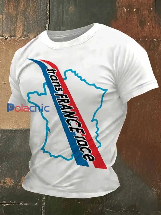 T-Shirt À Manches Courtes Vintage Tour De France Pour Homme comme image / S