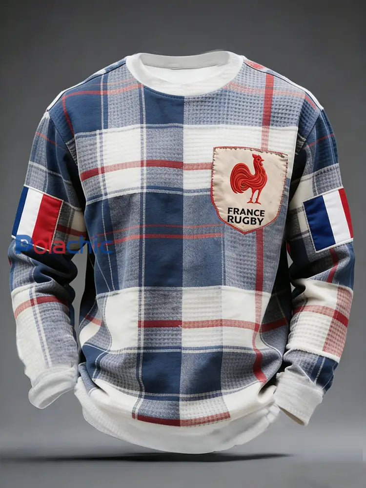 T-shirt à manches longues France Rugby Waffle Homme comme image / S