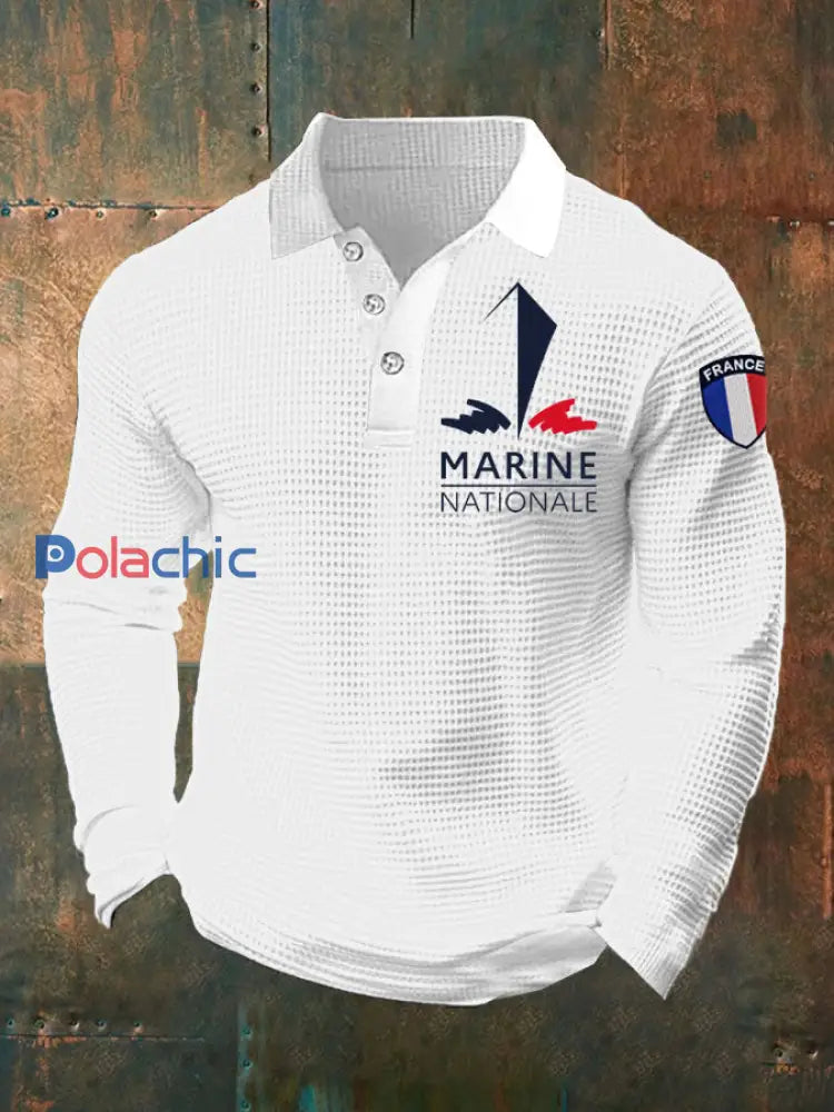 T-shirt à manches longues Marine Nationale Homme blanc / S