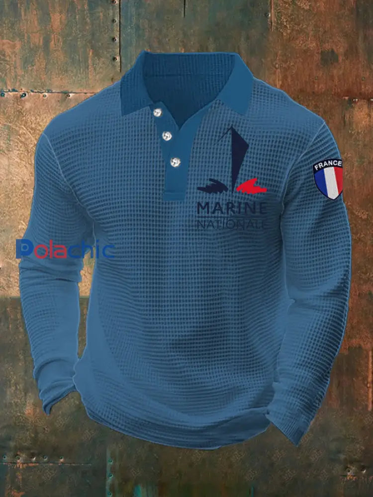 T-shirt à manches longues Marine Nationale Homme bleu / S