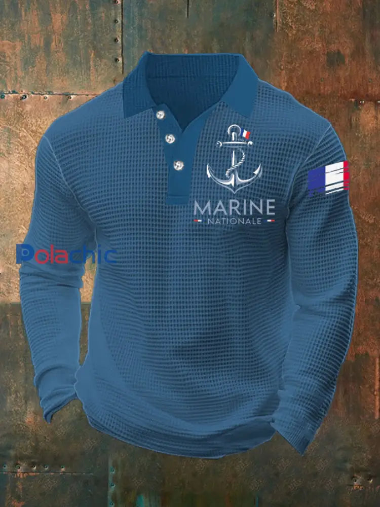 T-shirt à manches longues Marine Nationale Homme Bleu / S