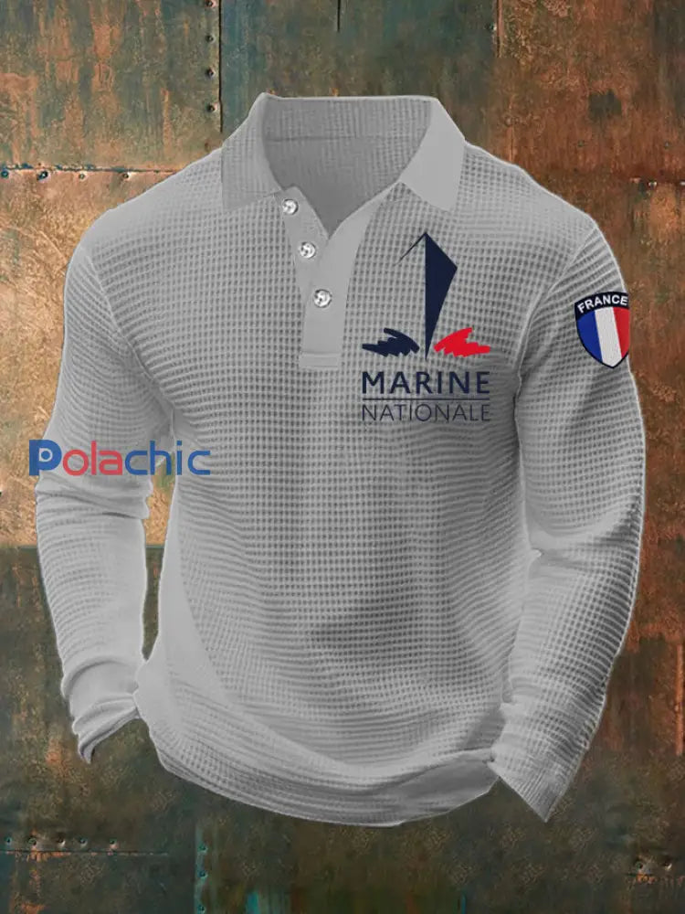 T-shirt à manches longues Marine Nationale Homme gris clair / S