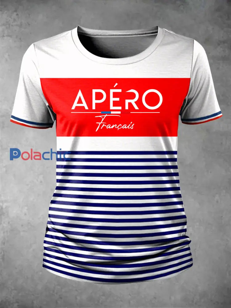 T-shirt Apéro Français pour femme comme image / S