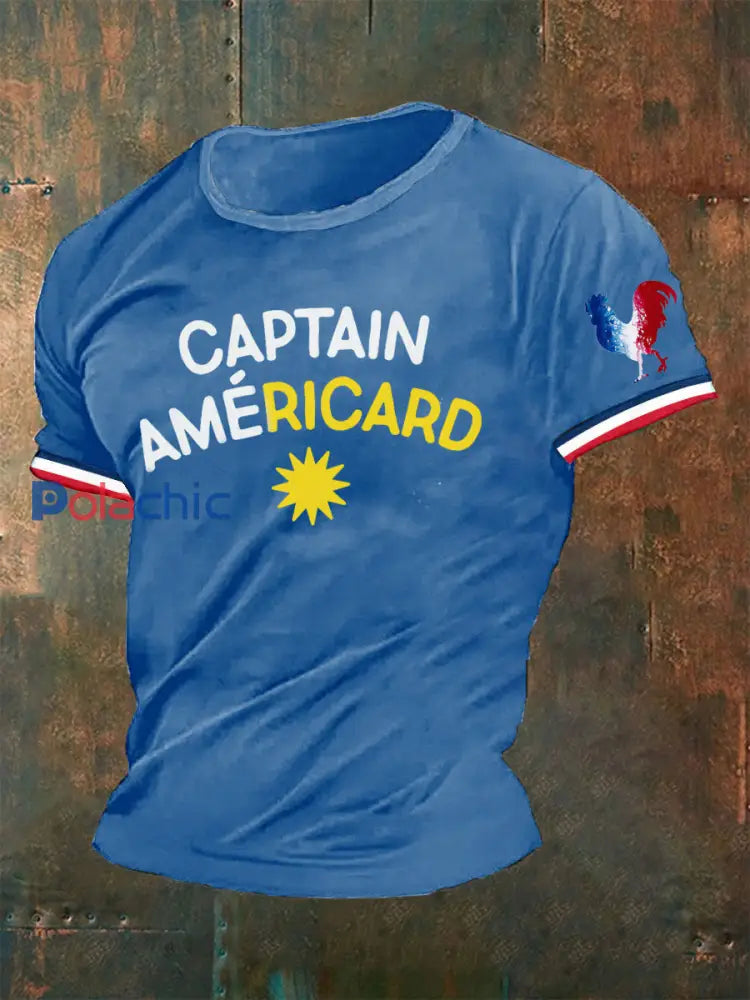 T-shirt Captain Américard Homme Bleu / S