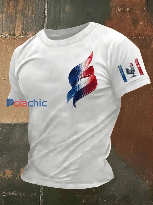 T-Shirt Casual Imprimé Vintage Pour Homme comme image / S