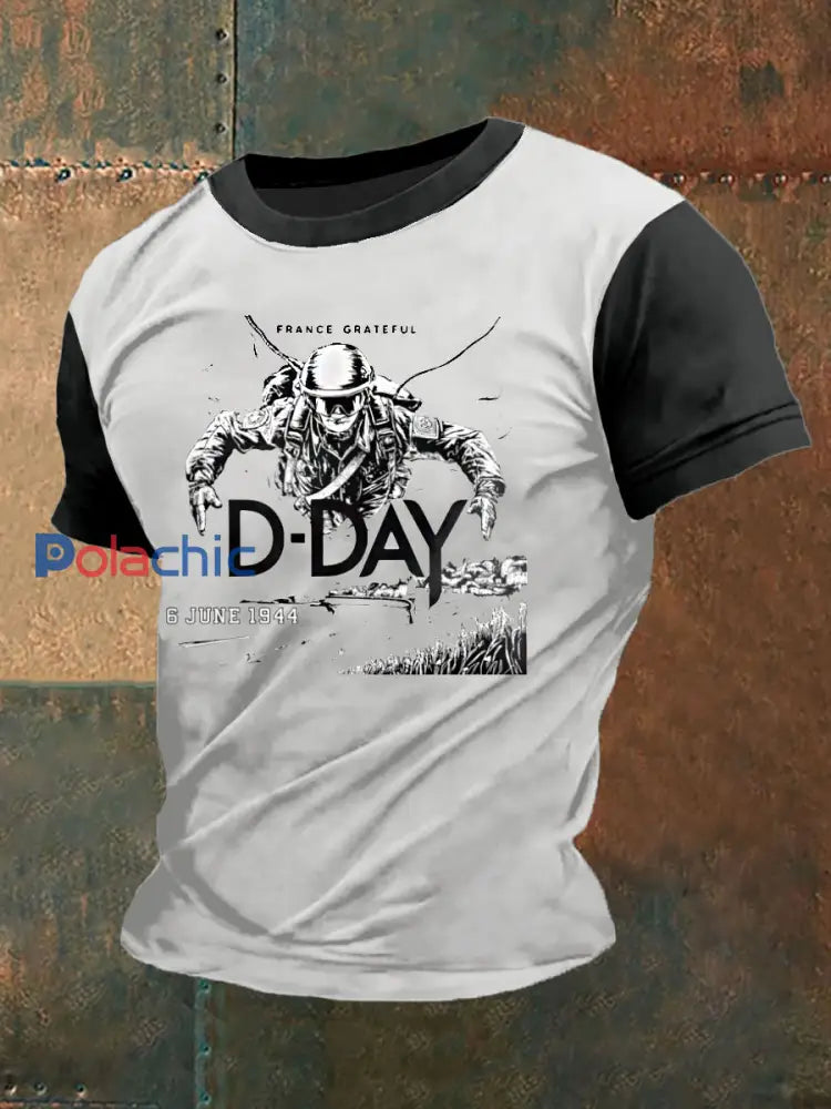 T-shirt D-Day France Grateful Classic pour homme Blanc / S