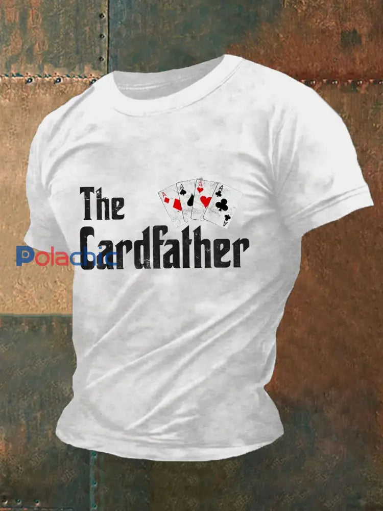 T-shirt de poker pour hommes Blanc / S