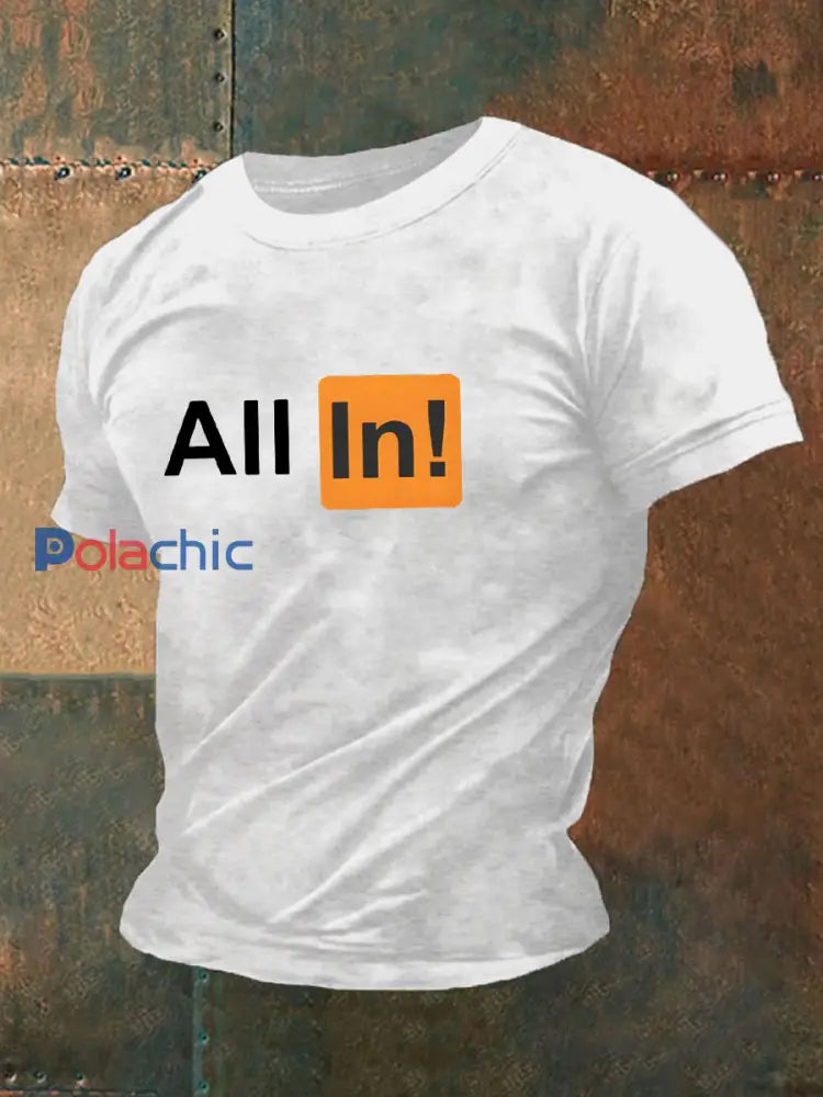 T-shirt de poker pour hommes Blanc / S