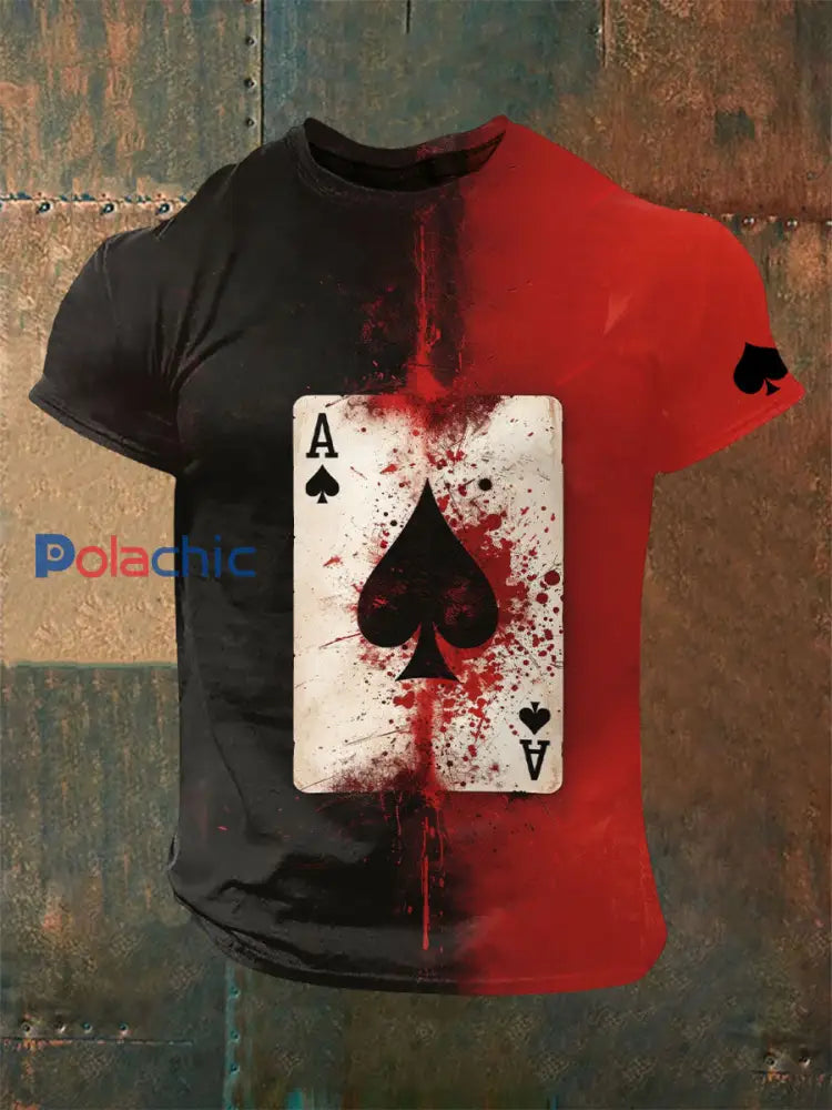 T-shirt de poker pour hommes comme image / S