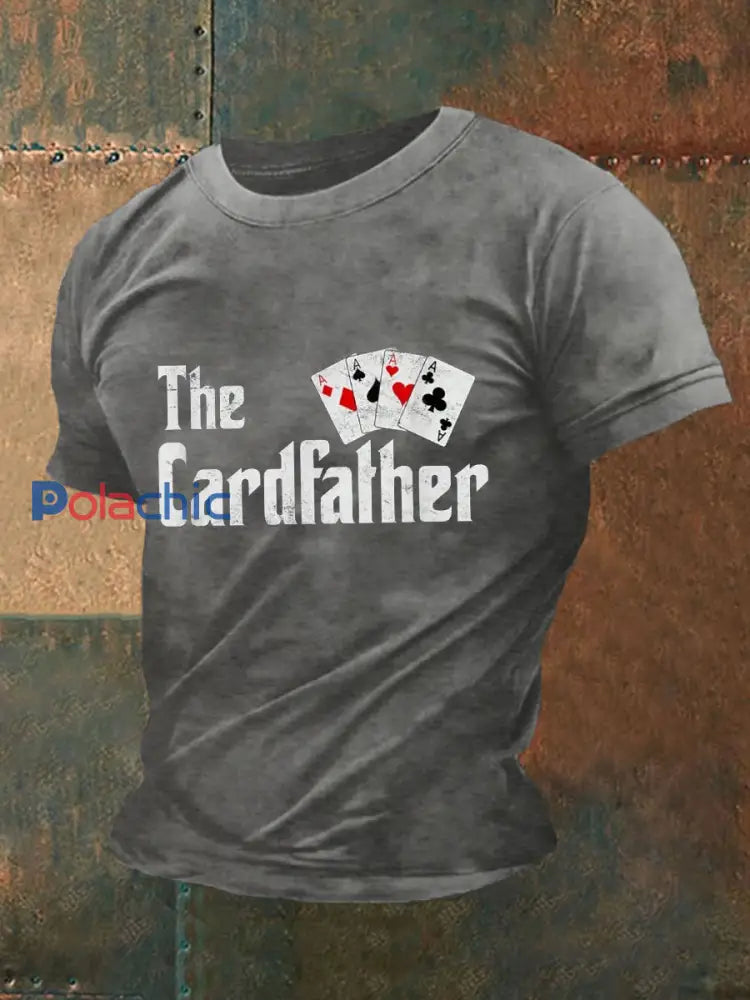 T-shirt de poker pour hommes Gris Clair / S