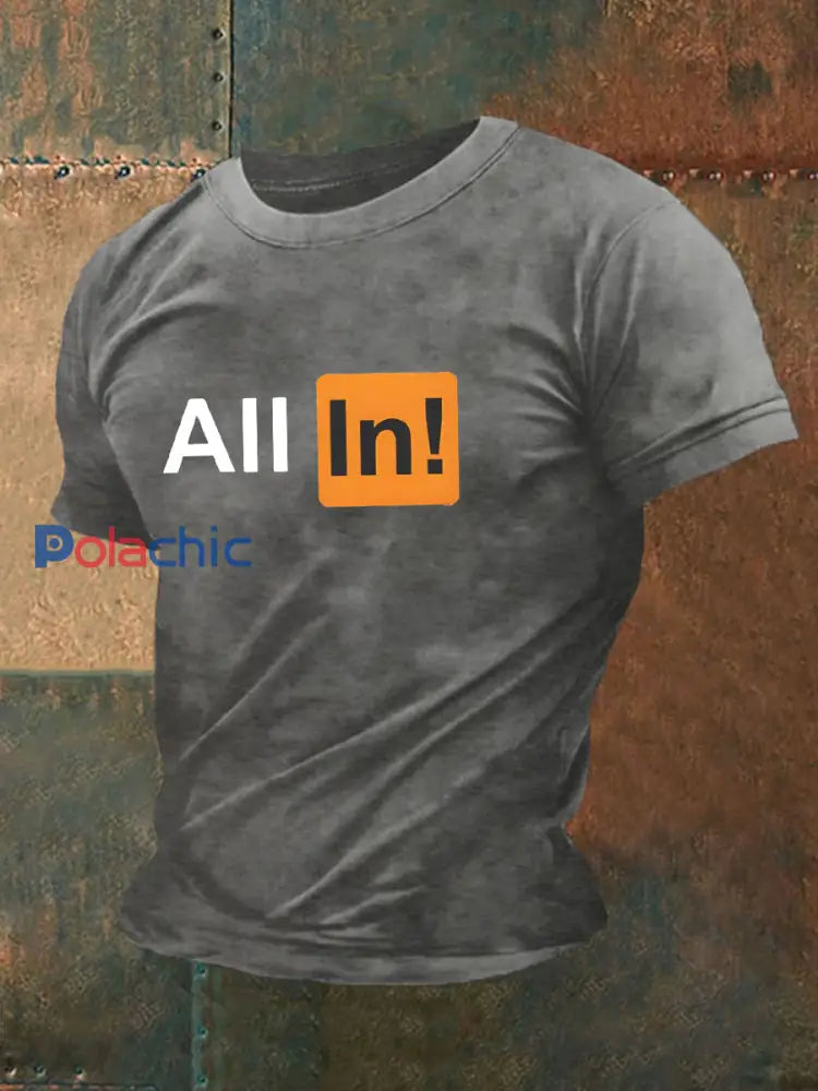 T-shirt de poker pour hommes Gris Clair / S