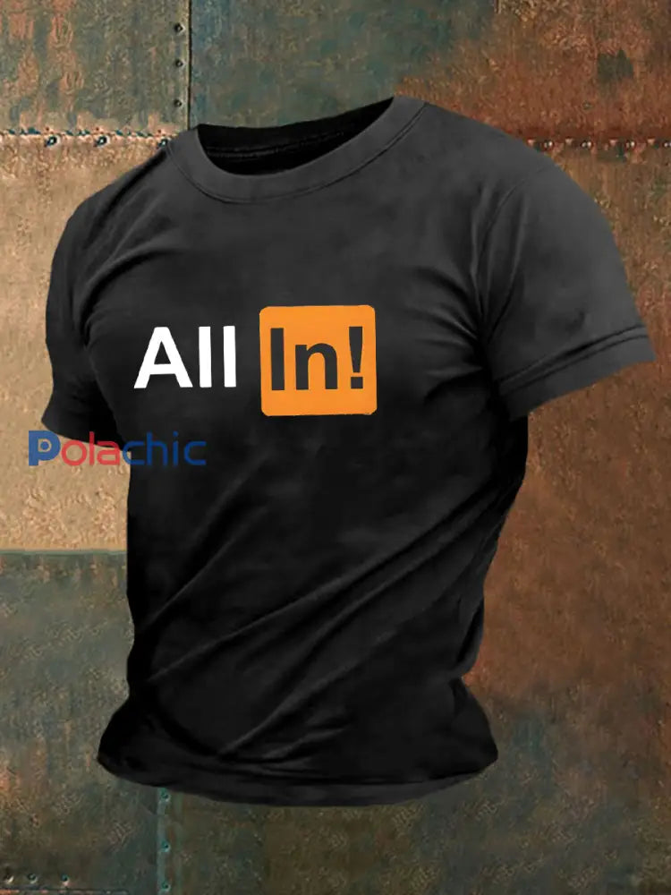 T-shirt de poker pour hommes Noir / S