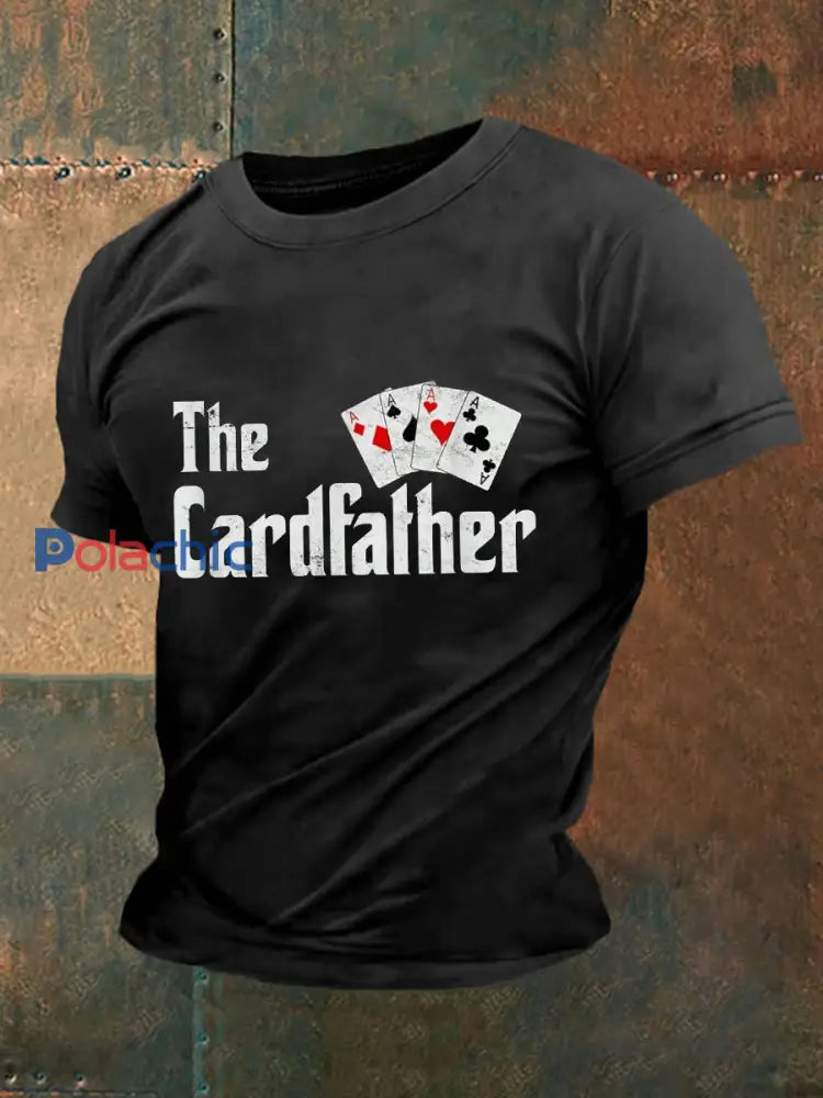 T-shirt de poker pour hommes Noir / S