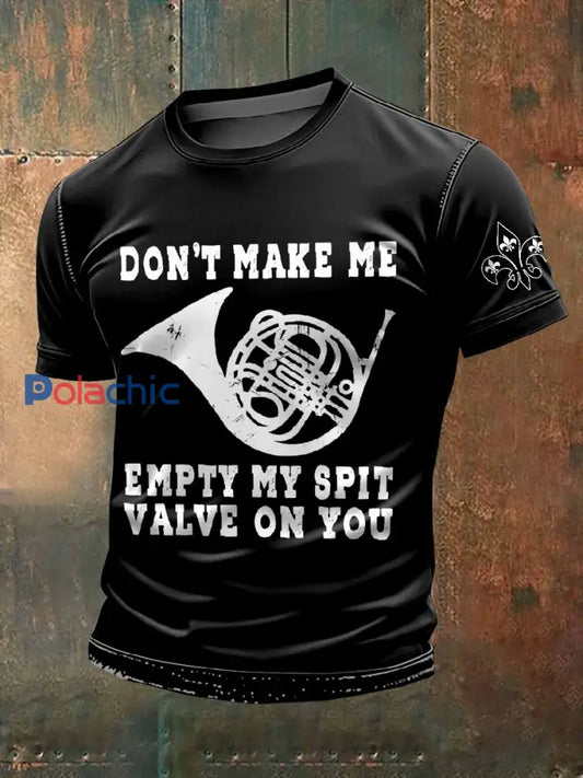 T Shirt Décontracté À Imprimé Cor Français Vintage comme image / S