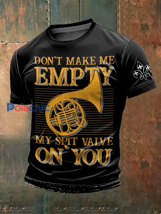 T Shirt Décontracté À Imprimé Cor Français Vintage comme image / S