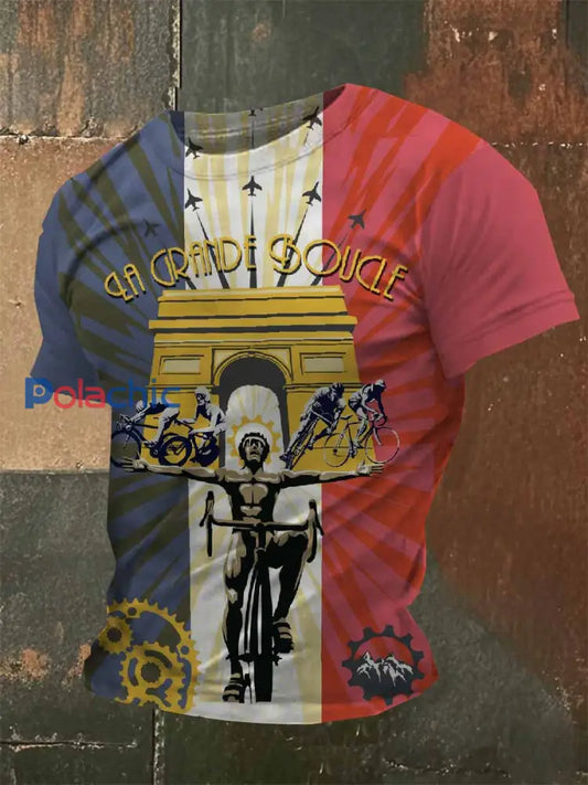 T-Shirt Décontracté À Imprimé Rétro Pour Homme comme image / S