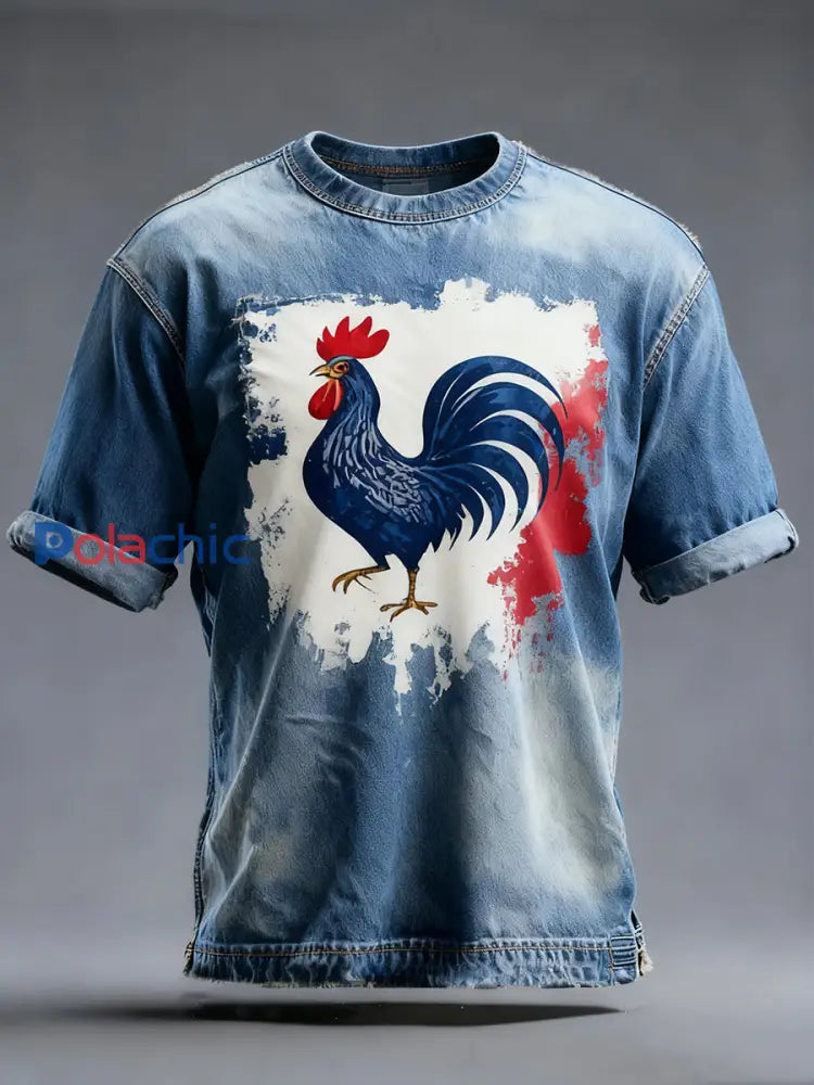 T-shirt décontracté Drapeau français Ricard pour homme A / S