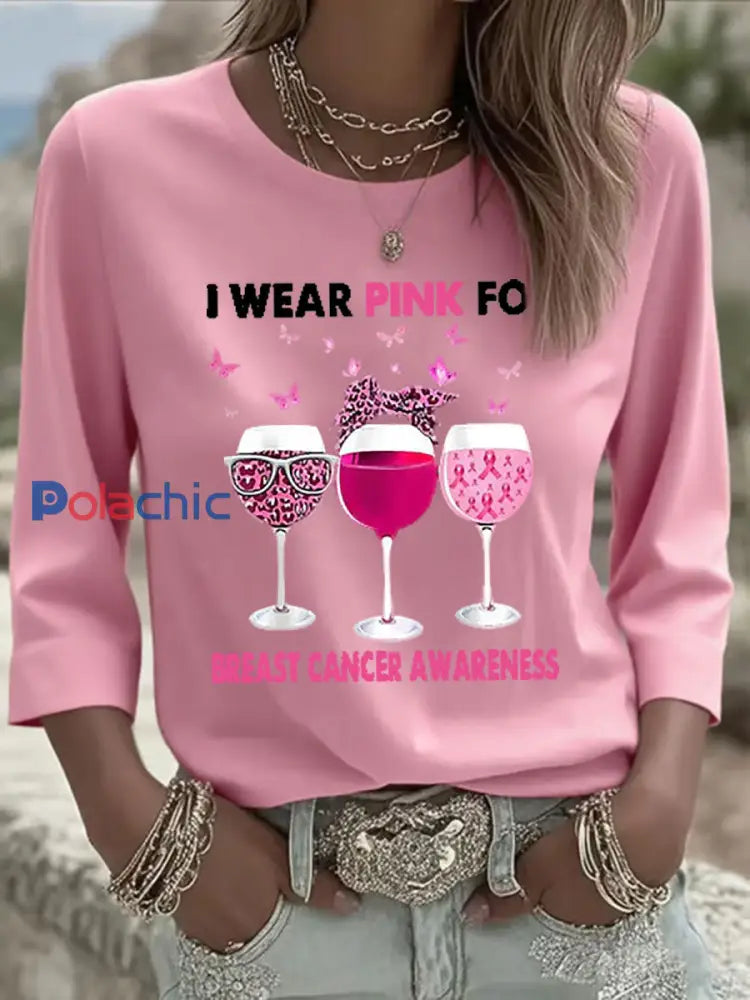 T shirt Décontracté Femme Rose Imprimé Gobelet Rose / S