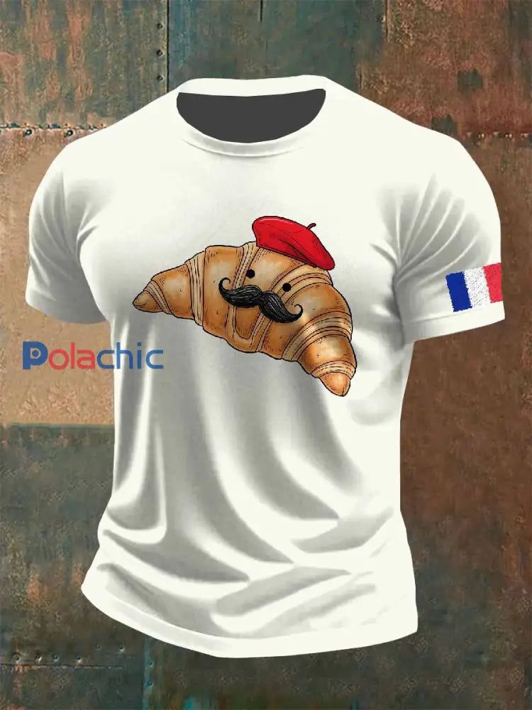 T Shirt Décontracté Imprimé Français Vintage comme image / S