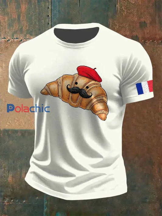 T Shirt Décontracté Imprimé Français Vintage comme image / S