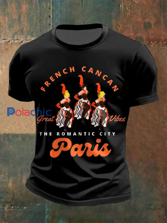 T Shirt Décontracté Imprimé Français Vintage comme image / S