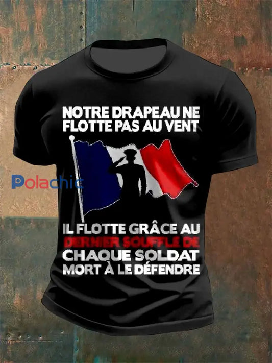 T Shirt Décontracté Imprimé Français Vintage comme image / S