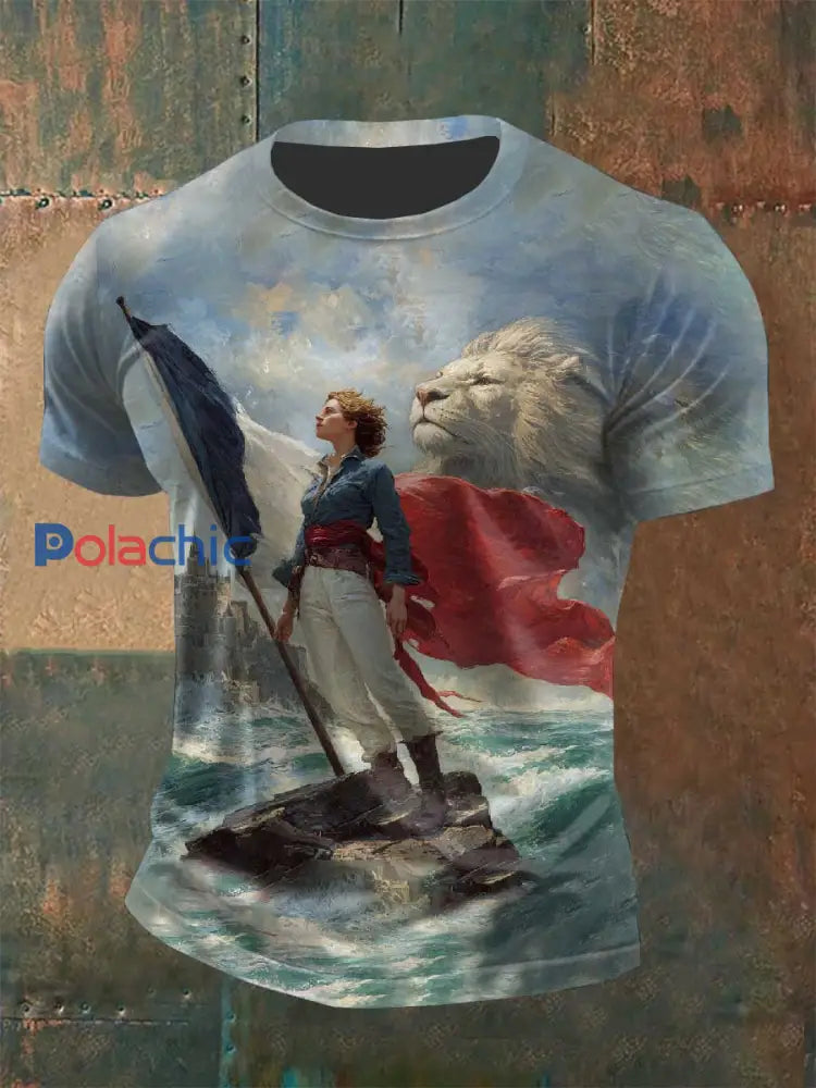 T-Shirt Décontracté Imprimé Français Vintage comme image / S
