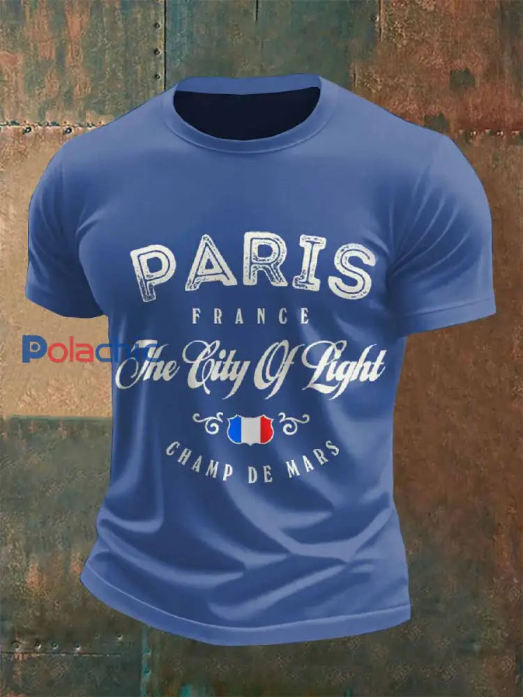 T-Shirt Décontracté Vintage À Motifs Parisiens Français comme image / S
