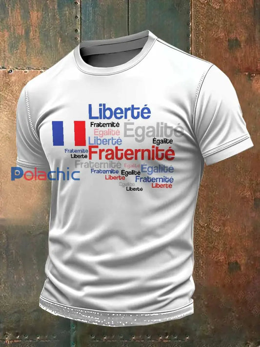 T Shirt Décontracté Vintage Révolution Française Imprimé comme image / M