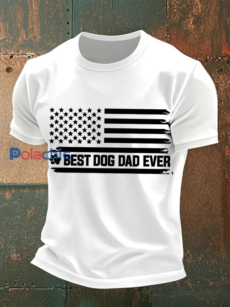 T-shirt drôle de fête des pères pour hommes Blanc / S