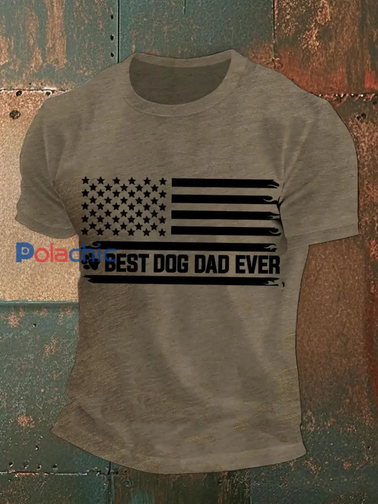 T-shirt drôle de fête des pères pour hommes Brun clair / S