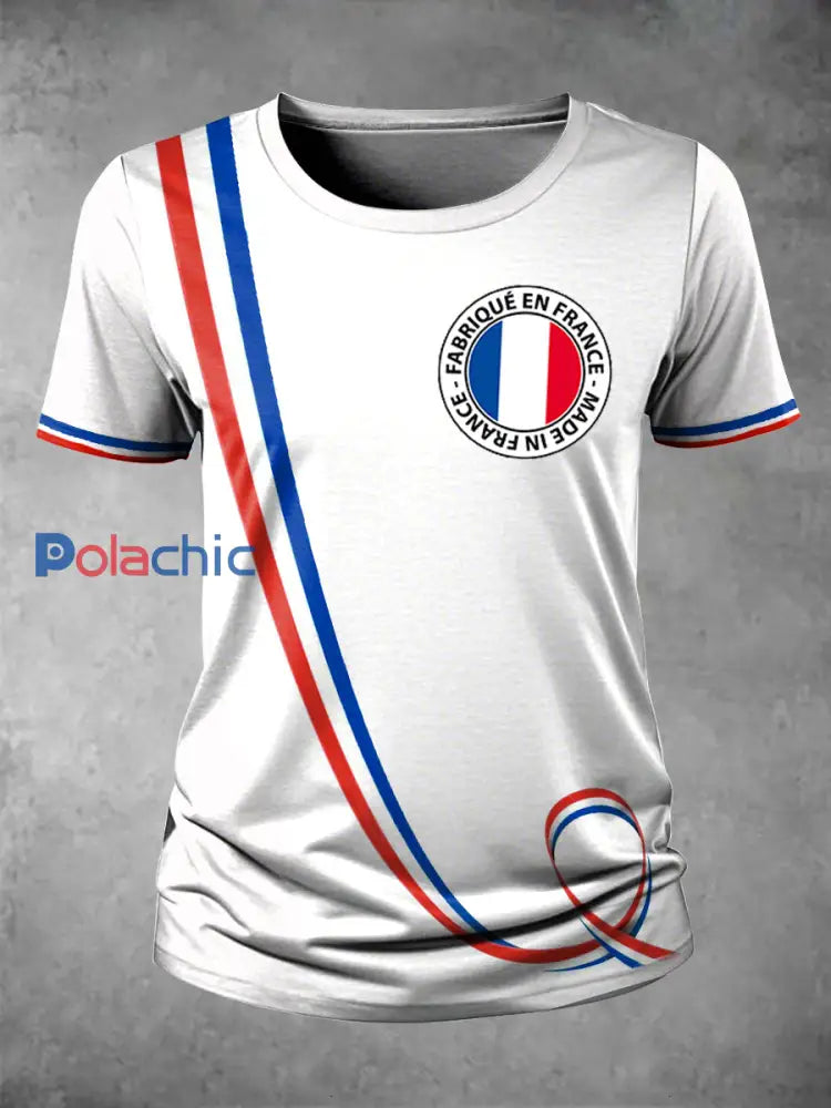 T-shirt Fabriqué en France pour femme Blanc / S