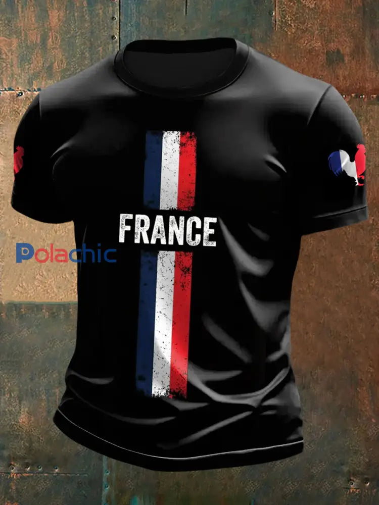 T-shirt Fête nationale française Homme Noir / S