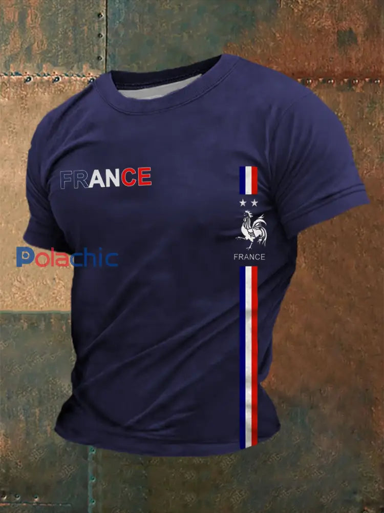 T-shirt France pour homme Bleu Marine / S