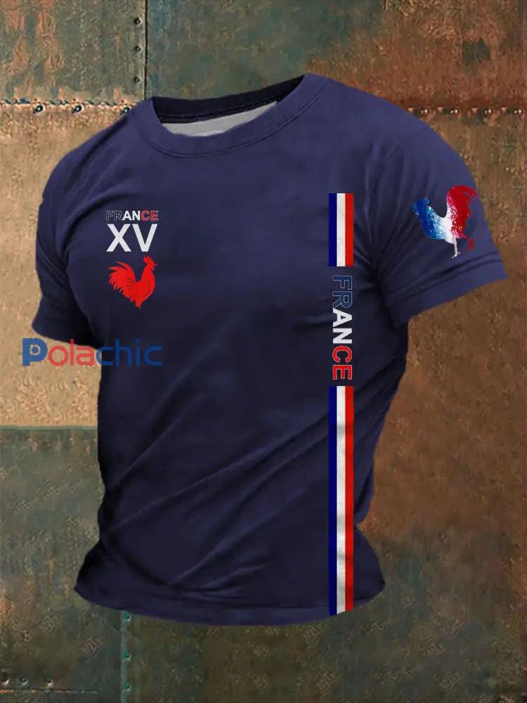 T-shirt France pour homme Bleu Marine / S