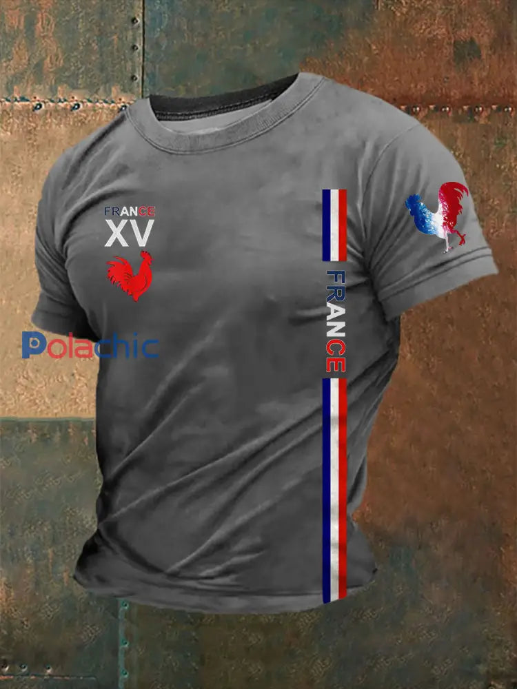 T-shirt France pour homme Gris / S