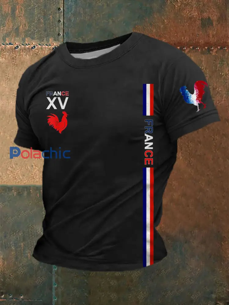 T-shirt France pour homme Noir / S