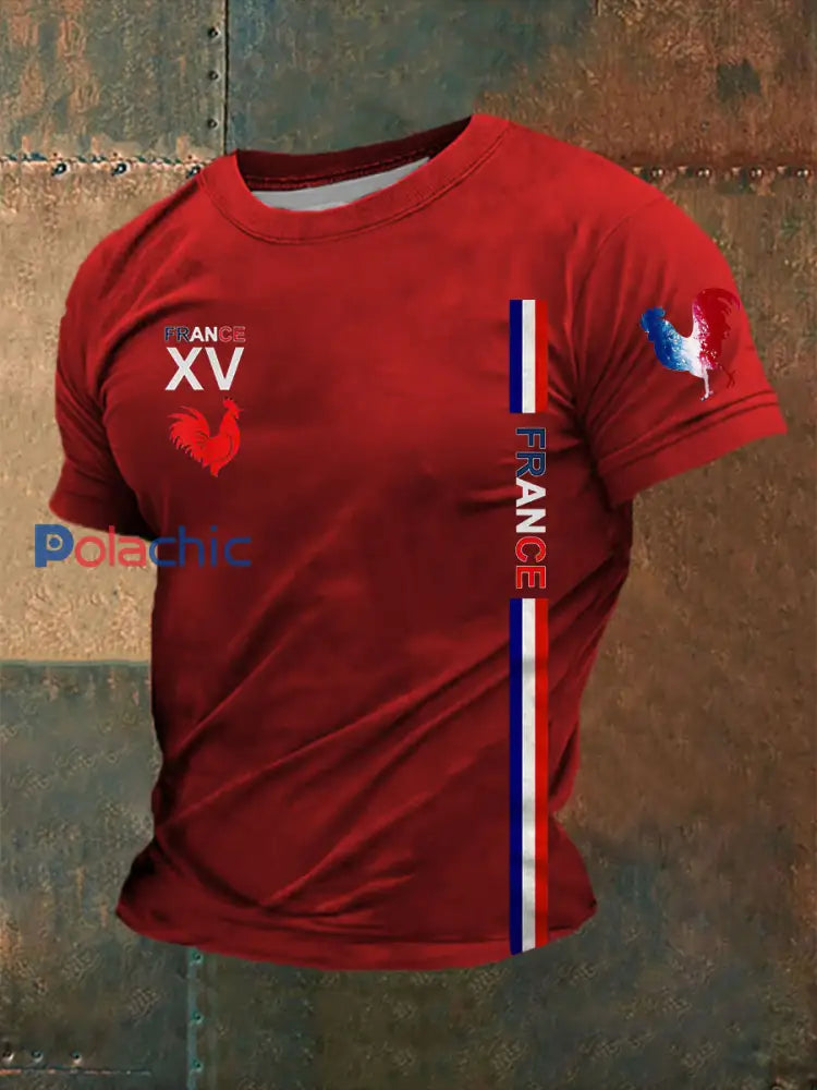 T-shirt France pour homme Rouge / S
