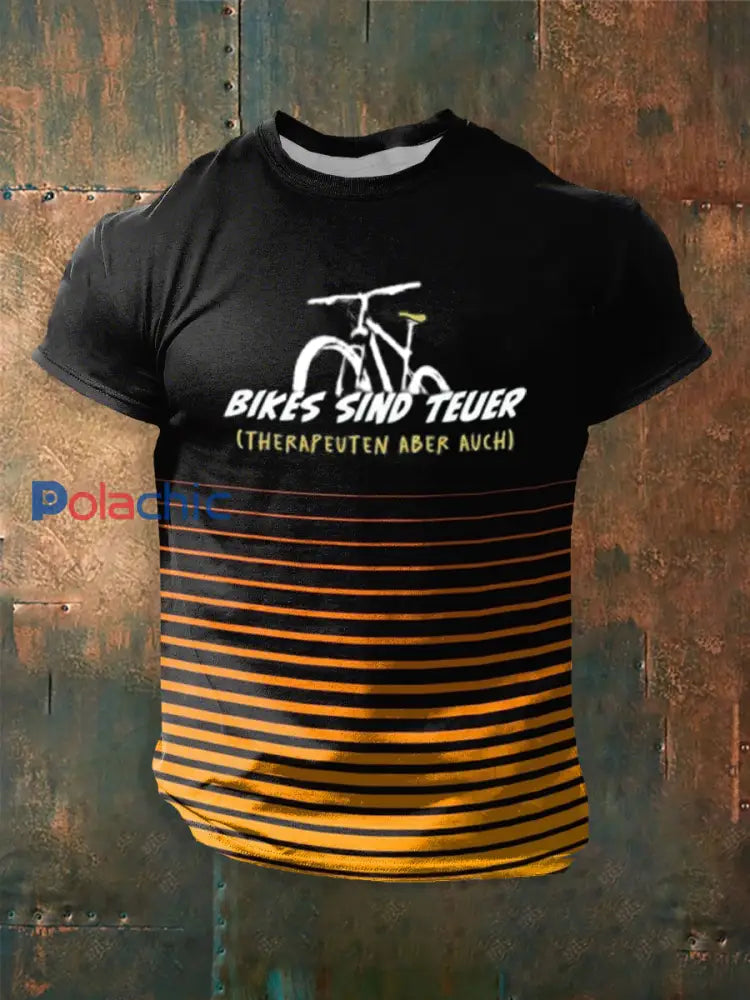 T-shirt imprimé à manches courtes Fahrrad Homme comme image / S