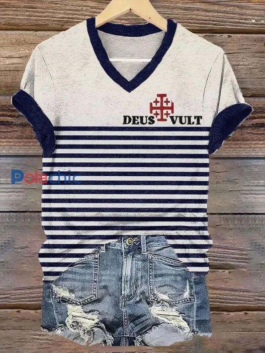 T-shirt imprimé catholique pour femmes Abricot / S