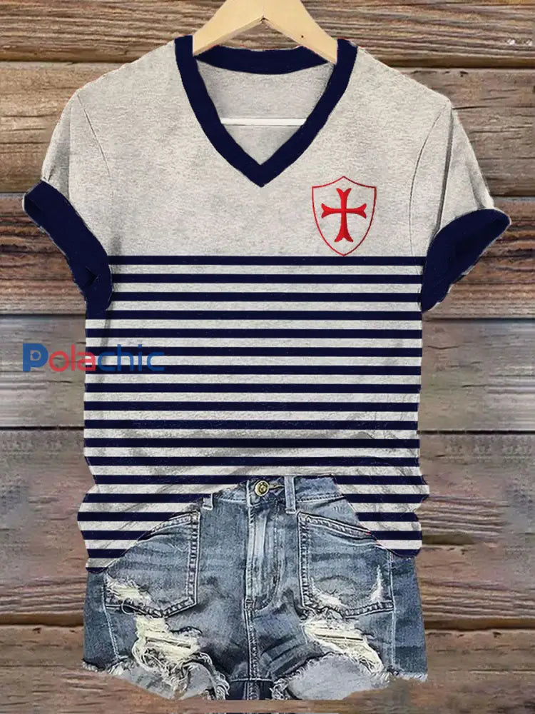 T-shirt imprimé catholique pour femmes Abricot / S