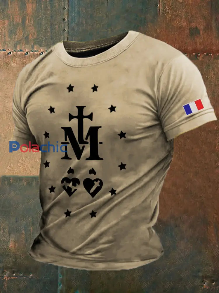 T shirt imprimé catholique pour hommes